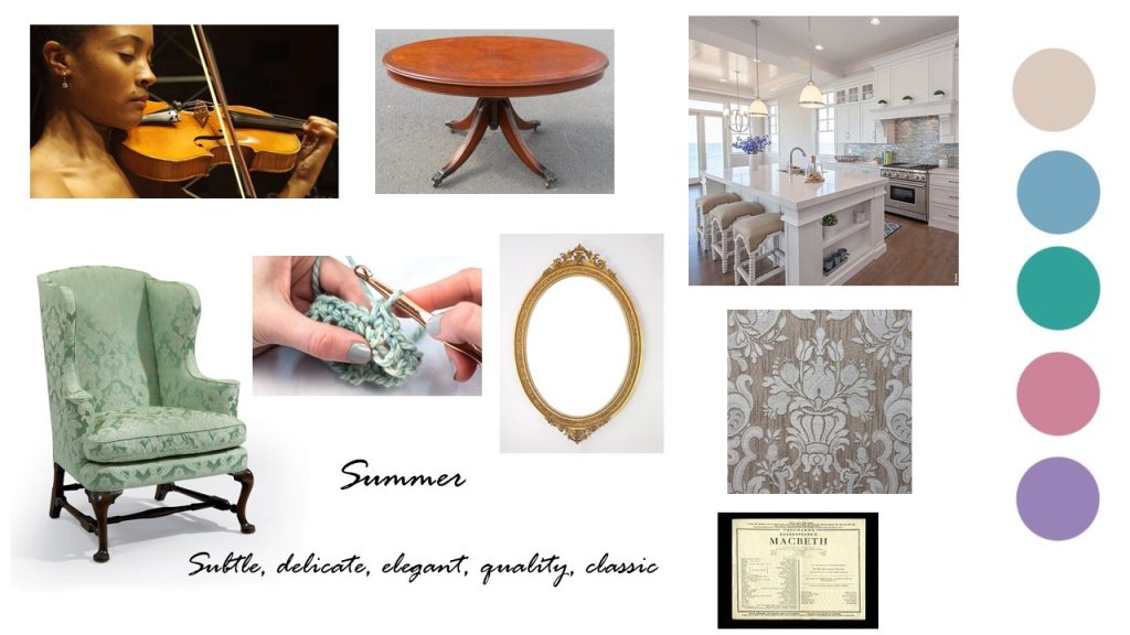 summer personality mood board
