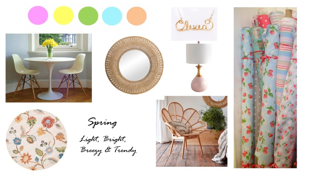 Spring seasonal personality mood board